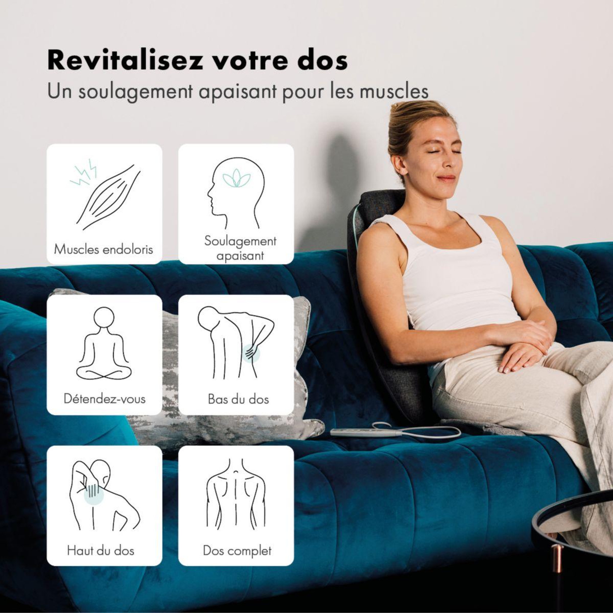 Voir la diapositive 5 : ZEN Siège de massage atlas shiatsu & aromathérapie