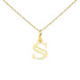 Voir la diapositive 1 : L'ATELIER D'AZUR Collier - Pendentif Lettre  S  Or 750/1000 - Chaine Dorée