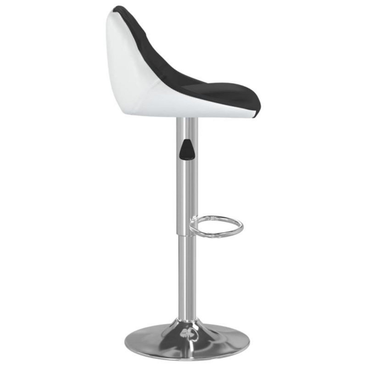 VIDAXL Tabourets de bar lot de 2 noir et blanc similicuir