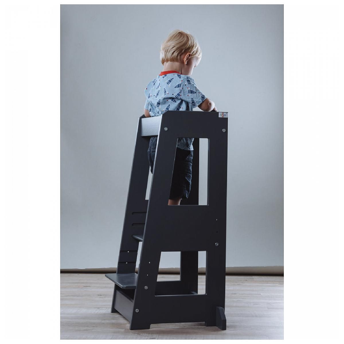 TISSI Tour d'apprentissage Felix en hetre massif gris