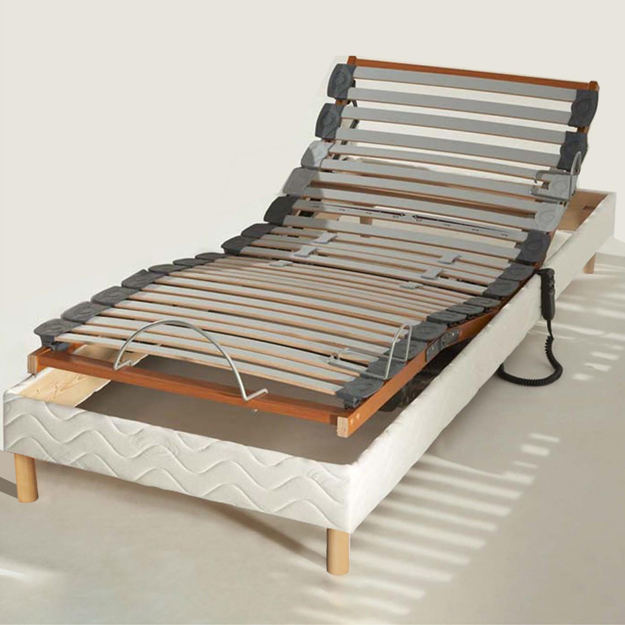 Voir la diapositive 3 : IDLITERIE Ensemble relaxation 100% latex 3 zones + couette + oreillers + sommier 90 x 190