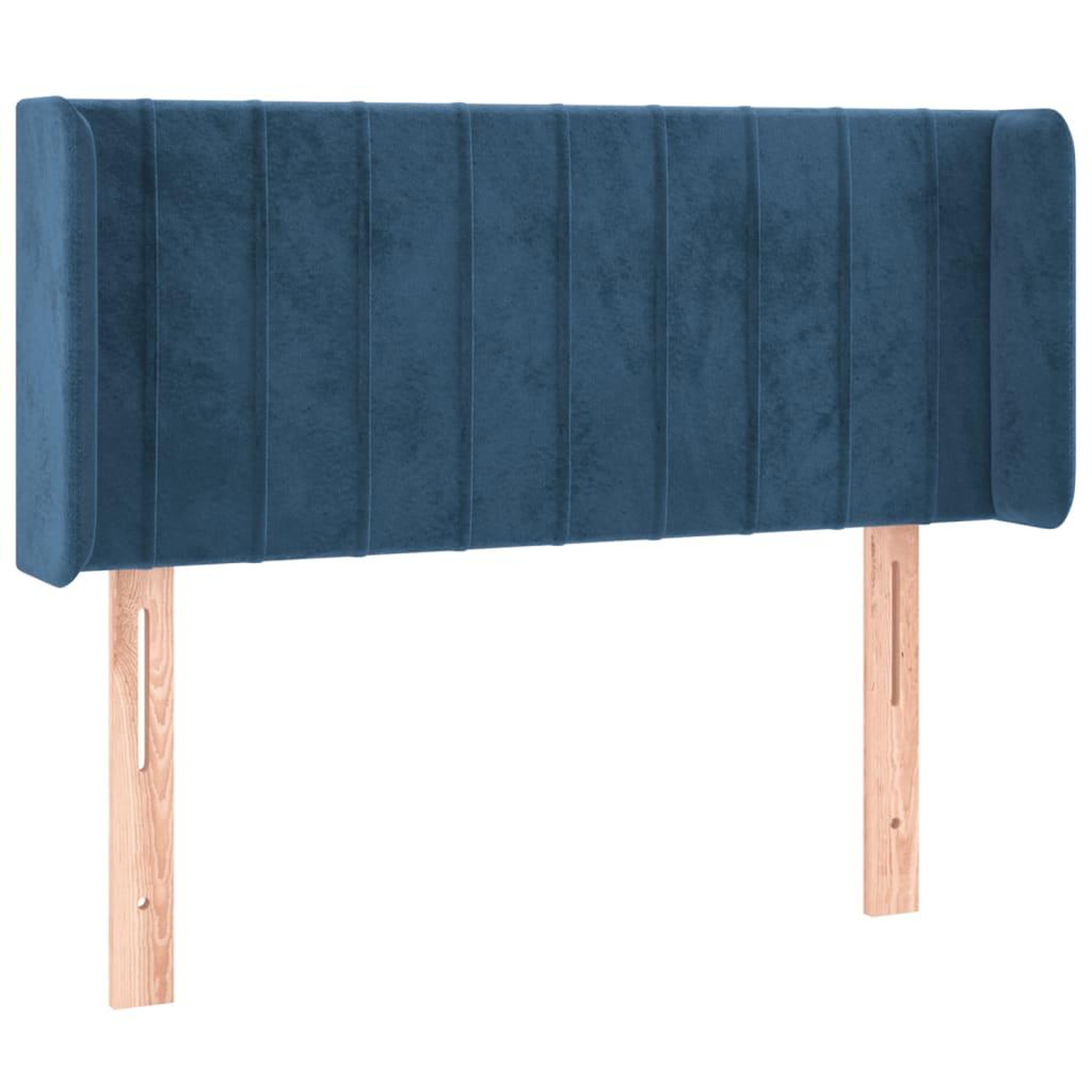 Voir la diapositive 3 : VIDAXL Tete de lit a LED Bleu fonce 93x16x78/88 cm Velours