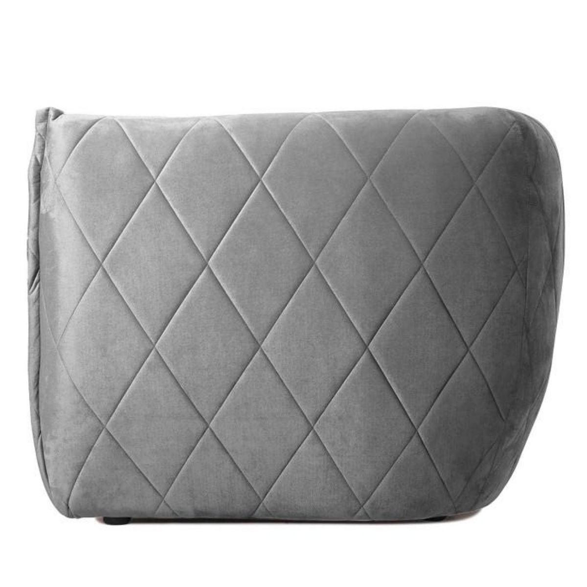 Paris Prix Fauteuil Matelassé en Velours  Darryl  90cm Gris