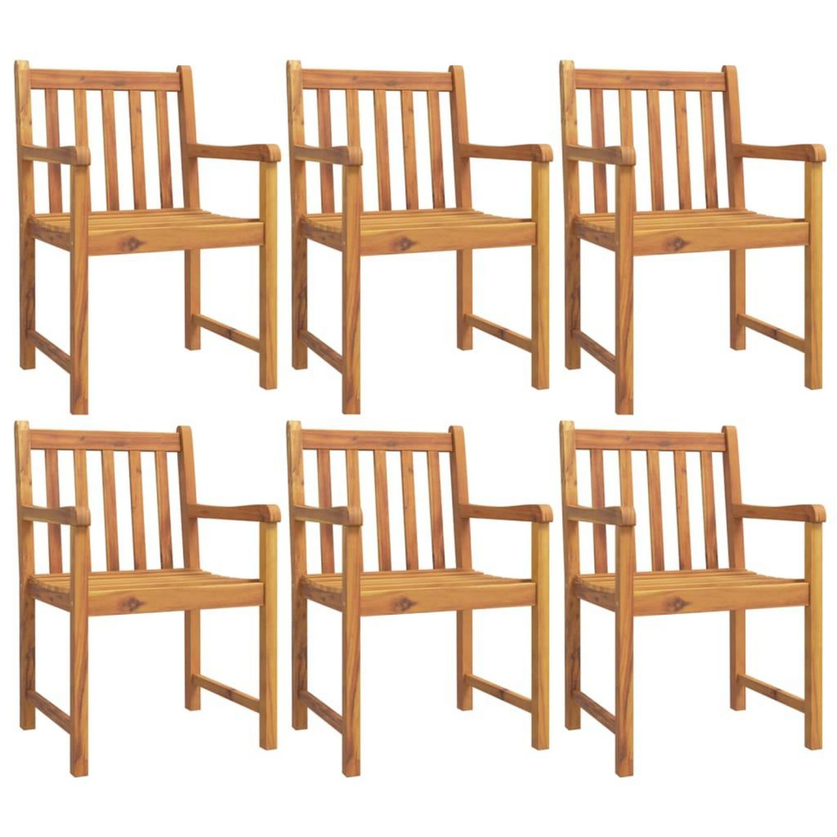 VIDAXL Ensemble a manger de jardin 7 pcs Bois d'acacia solide