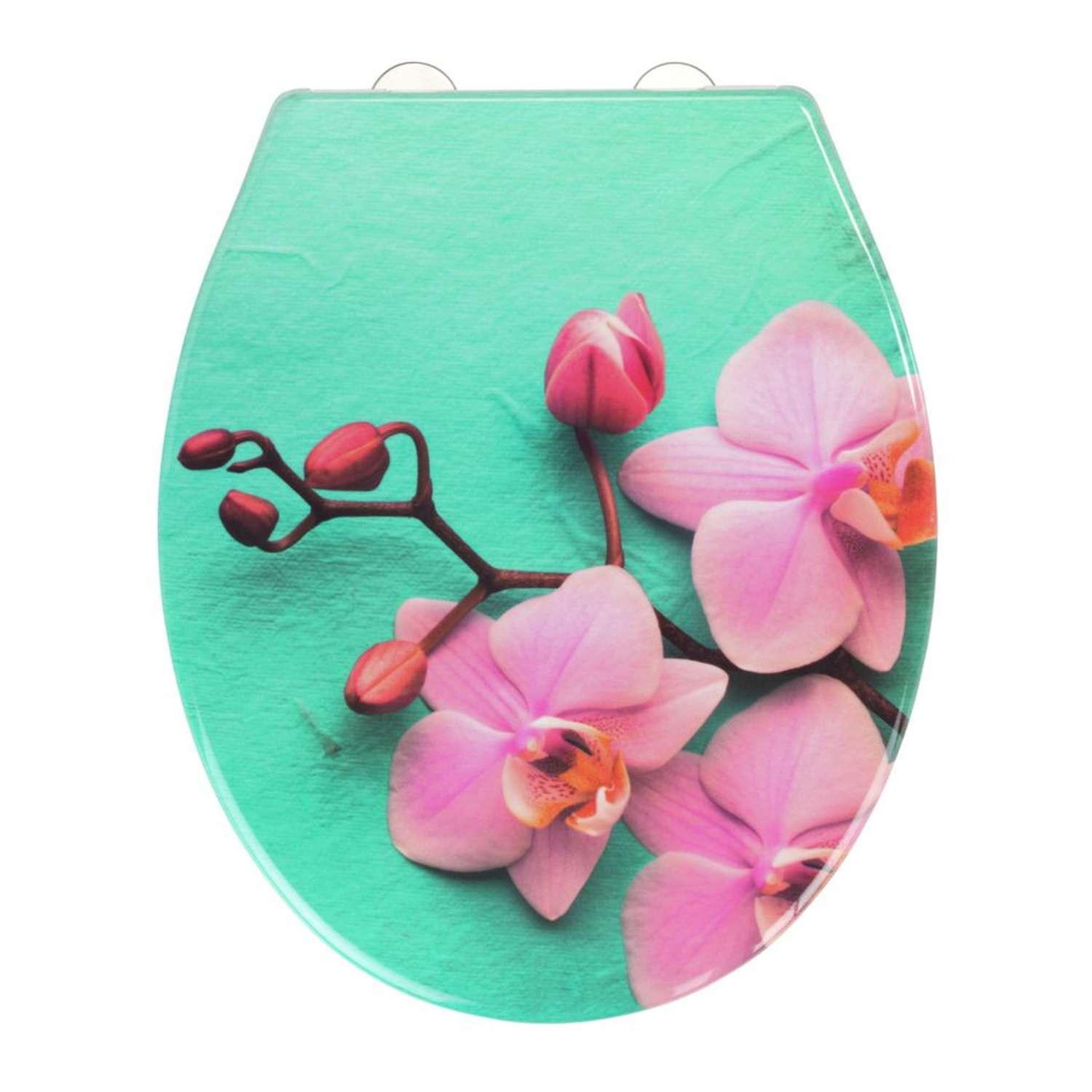 Wenko Abattant wc orchidée - bois - multicolore