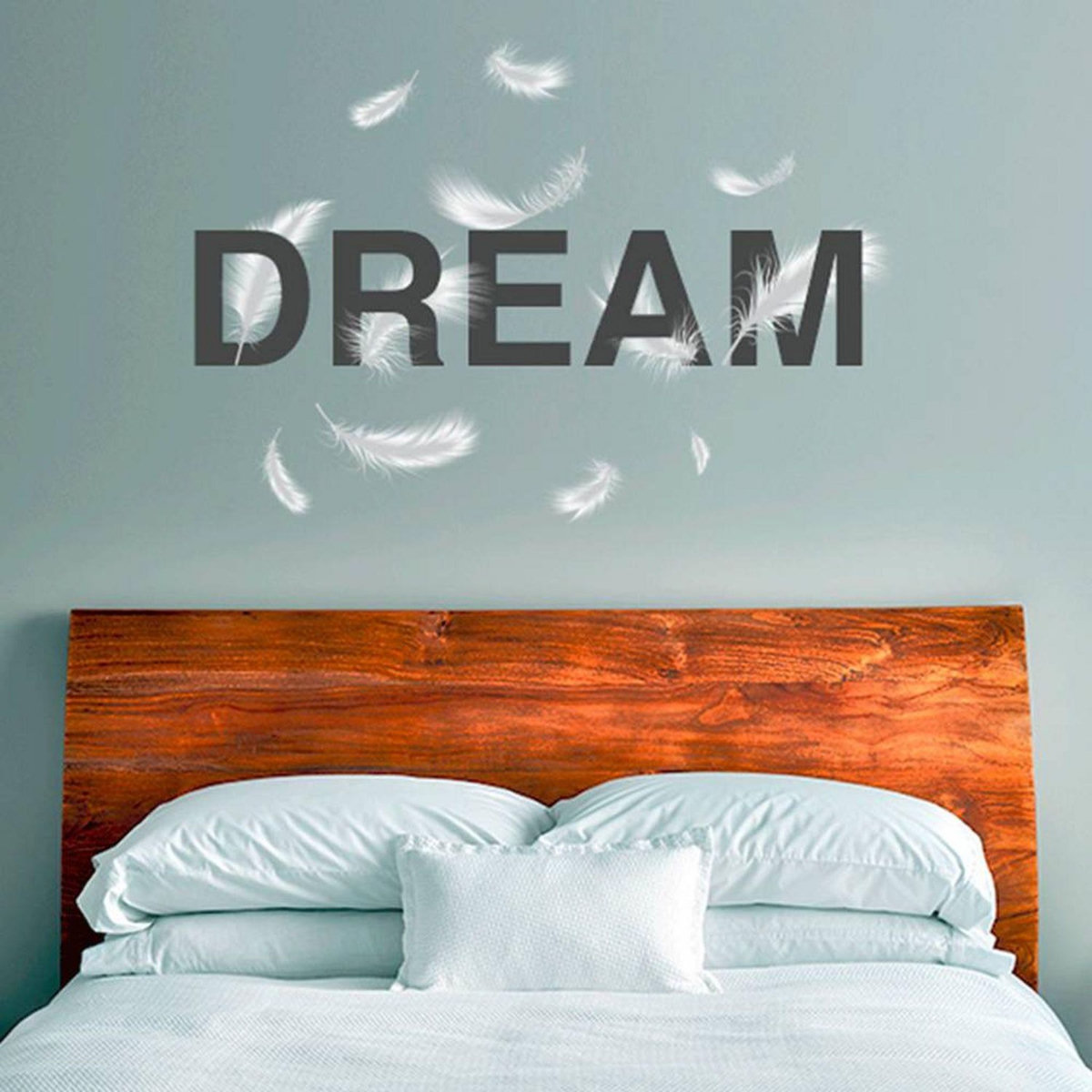 SUD TRADING Sticker moderne Dream - 70 x 20 cm - Blanc et noir