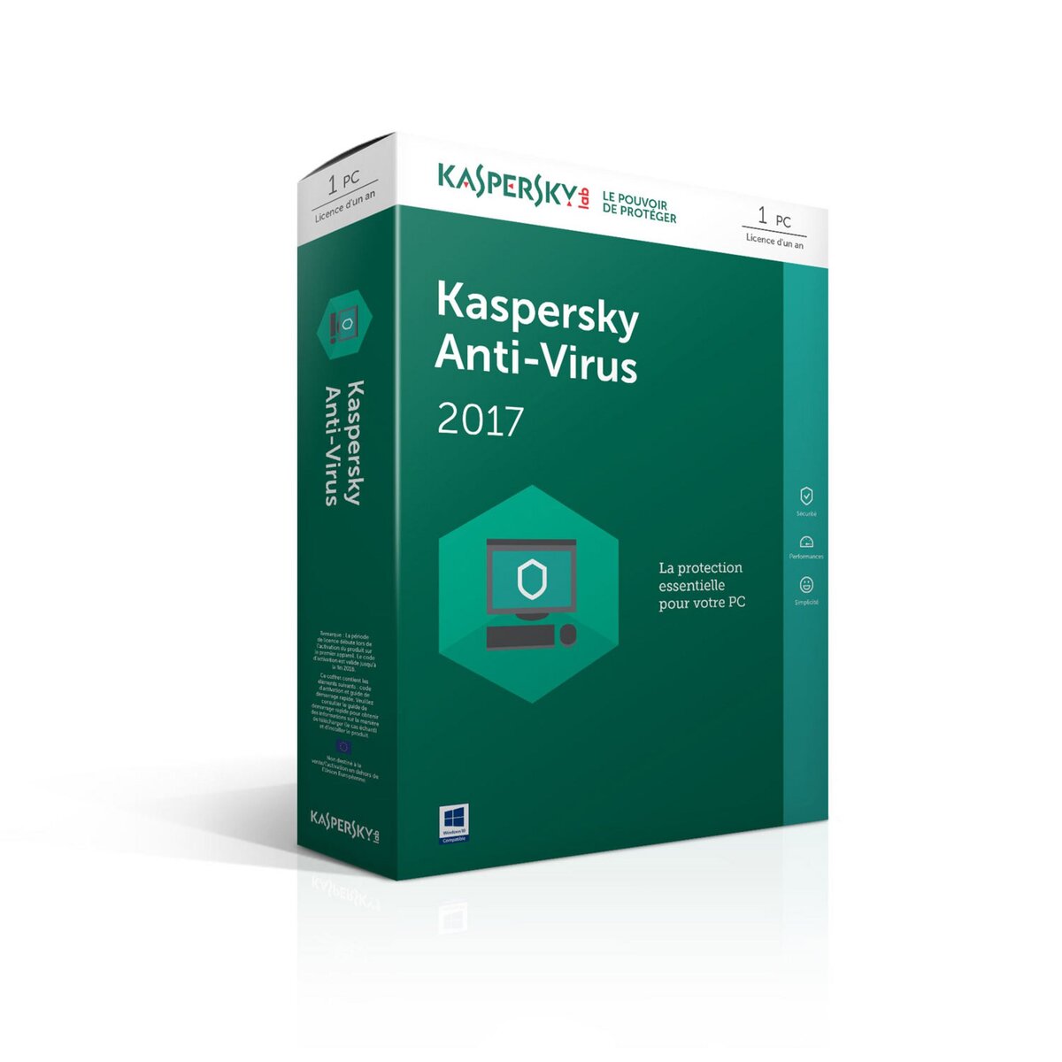 Kaspersky Antivirus 2017 - 3 Poste/An