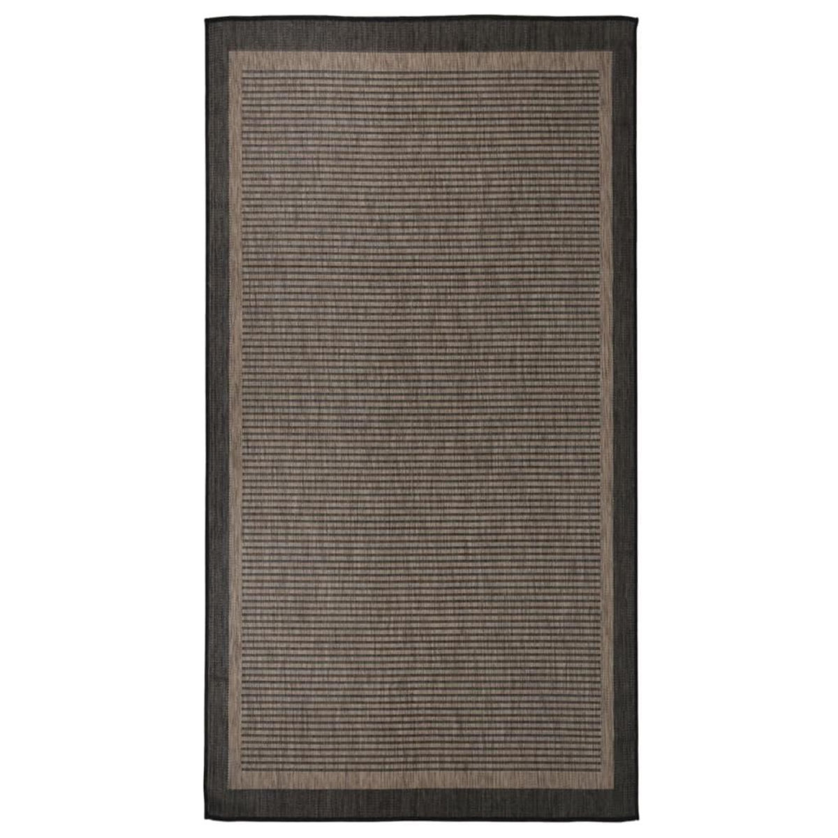 VIDAXL Tapis a tissage plat d'exterieur 80x150 cm Marron fonce