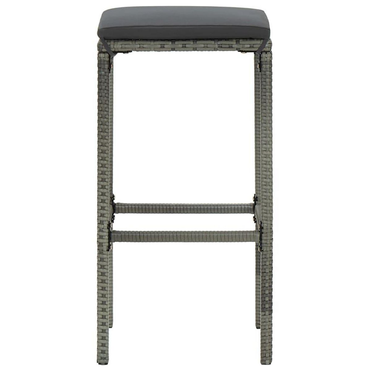 VIDAXL Ensemble de bar de jardin avec coussins 5 pcs Gris