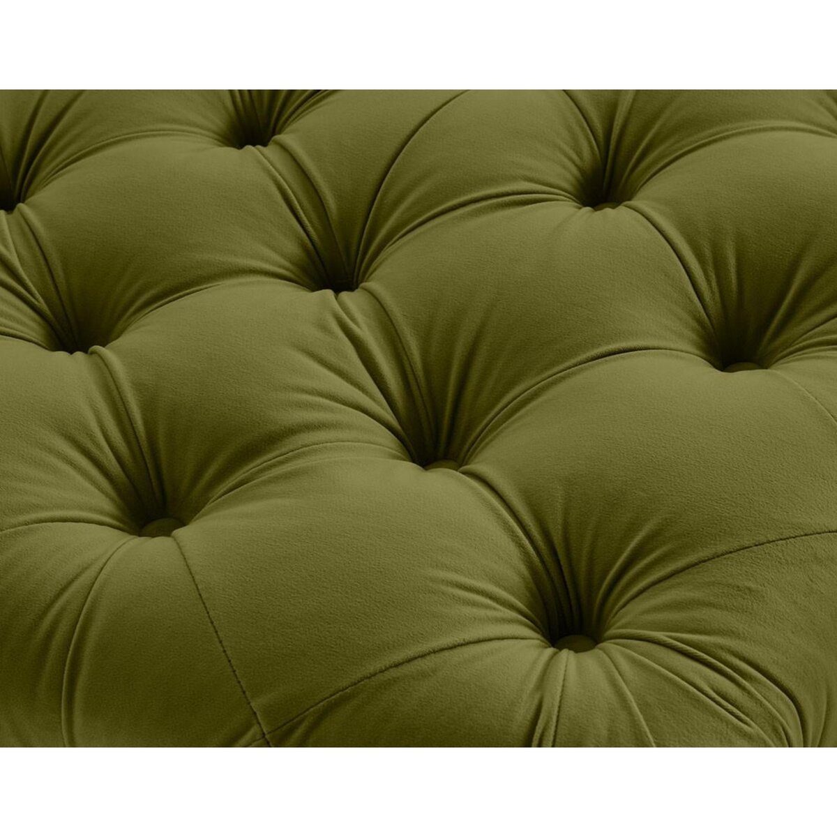 LISA DESIGN Walter - pouf chesterfield en velours - pieds bois