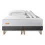 Voir la diapositive 2 : SEPTNUITS PACK Matelas + double sommiers gris  Memo Bio  Mousse à mémoire de forme 5 zones de confort Maxi épaisseur