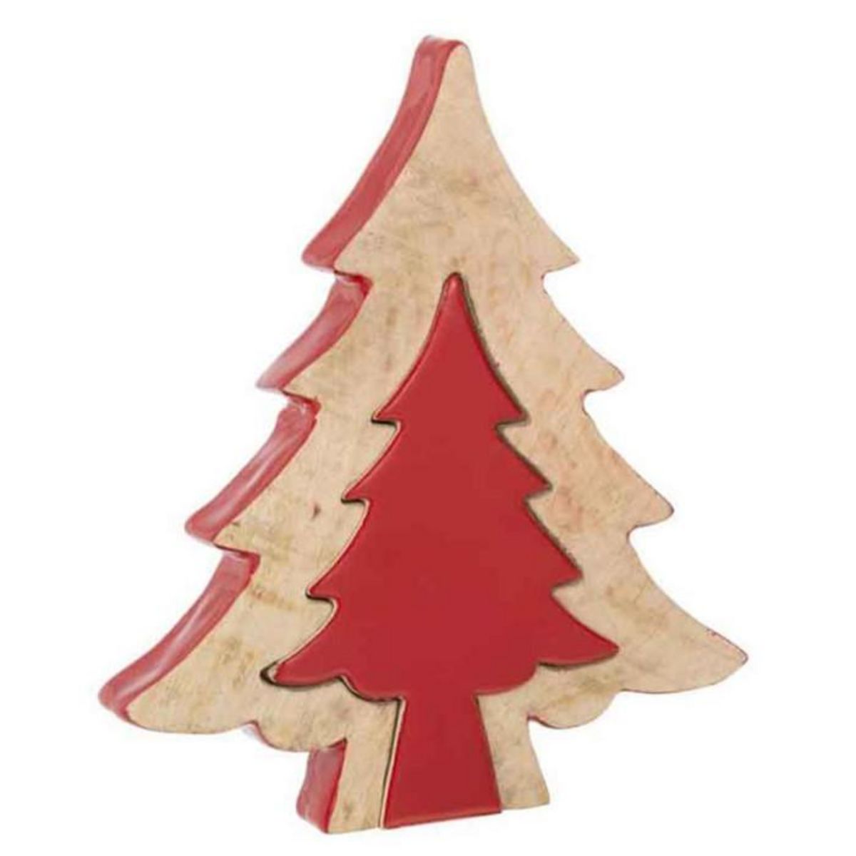 Paris Prix Statuette Déco  Puzzle Arbre de Noël  30cm Rouge