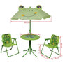 Voir la diapositive 6 : VIDAXL Ensemble de bistro avec parasol pour enfants 3 pcs Vert
