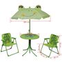 Voir la diapositive 6 : VIDAXL Ensemble de bistro avec parasol pour enfants 3 pcs Vert