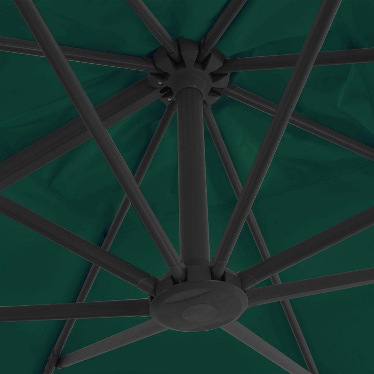 VIDAXL Parasol de jardin en porte-a-faux et poteau en aluminium vert