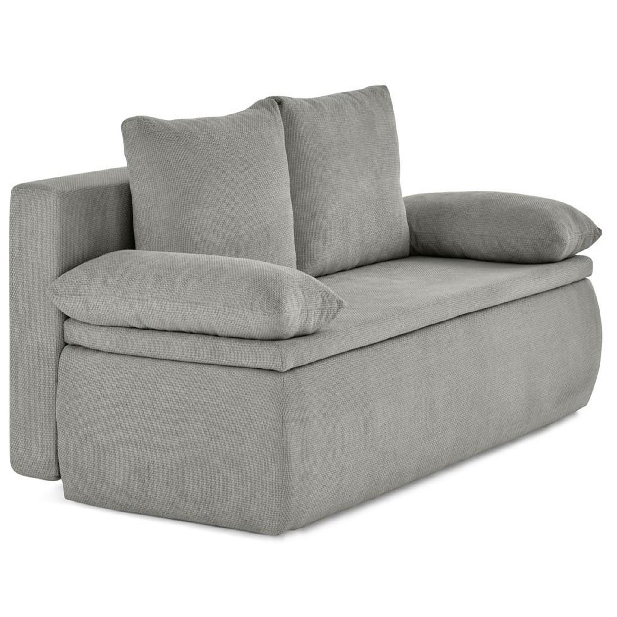 Voir la diapositive 4 : BEST MOBILIER Kurt - canapé 3 places convertible avec coffre en velours texturé