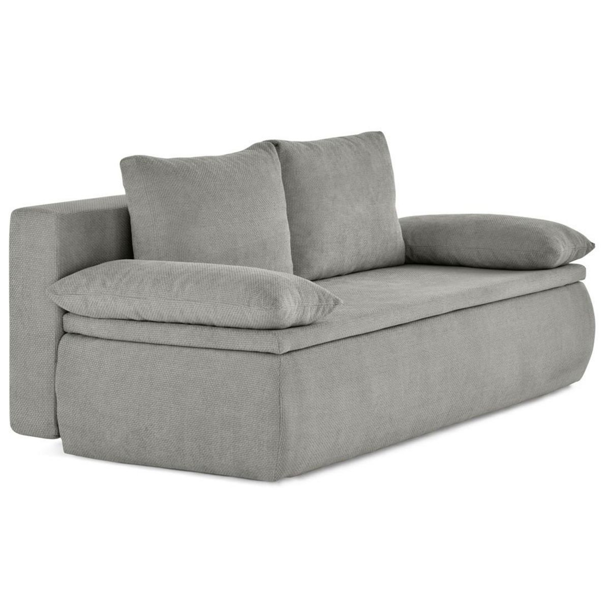 BEST MOBILIER Kurt - canapé 3 places convertible avec coffre en velours texturé