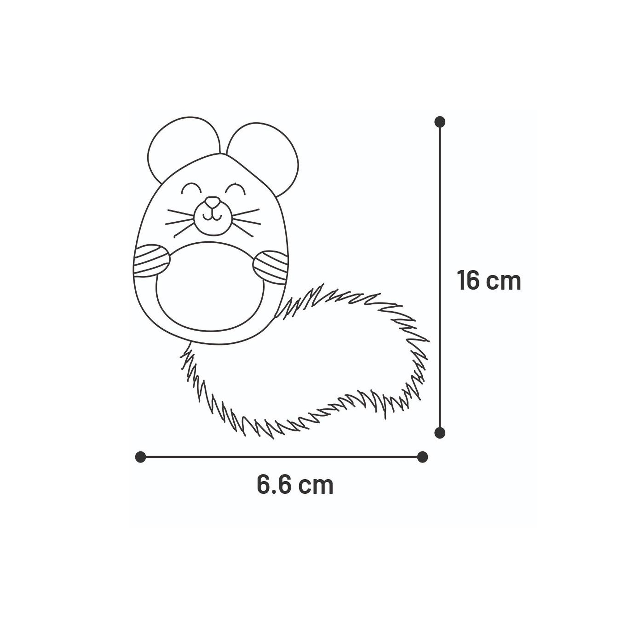 Voir la diapositive 3 : Eden Souris en peluche avec plumes, cataire et crépitement