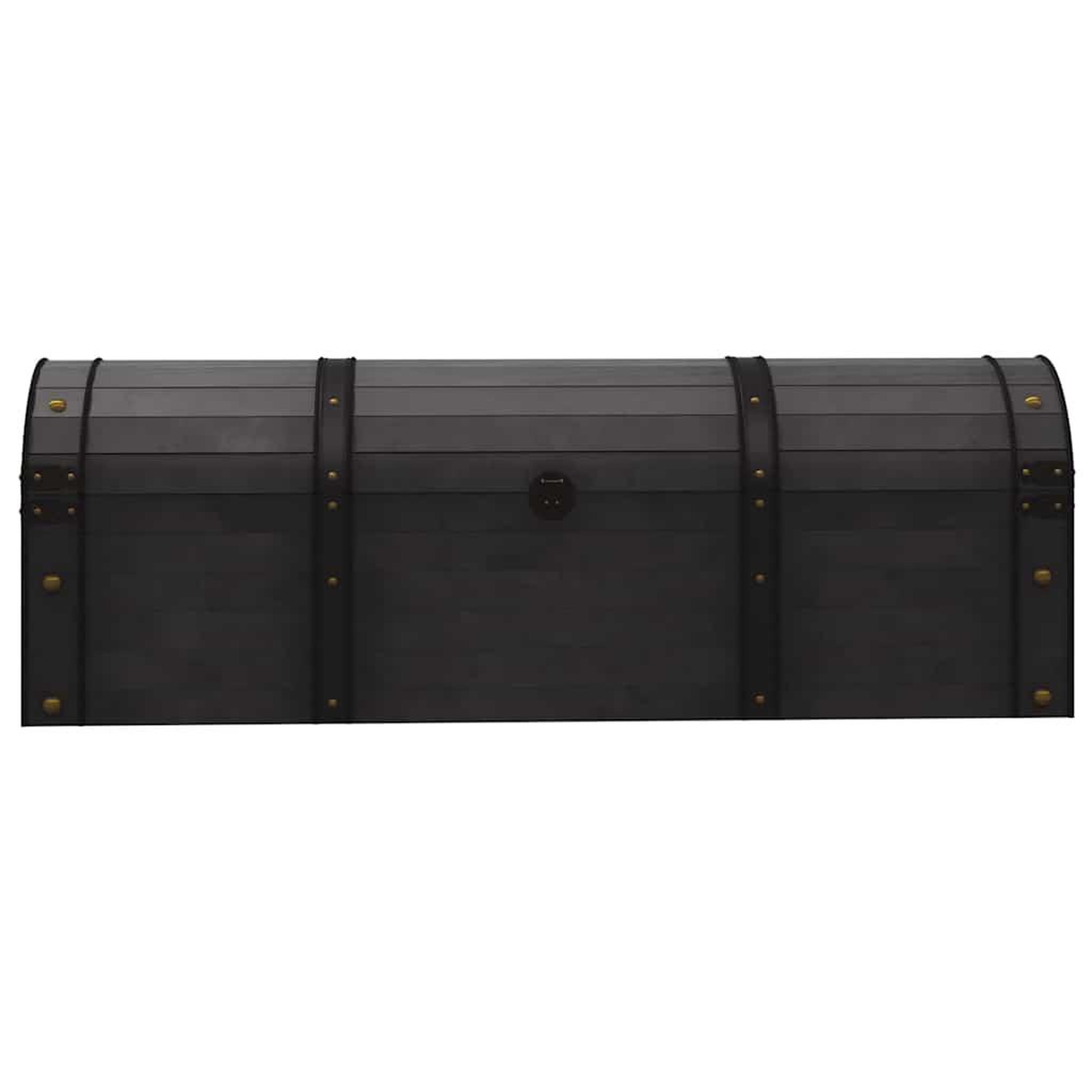 Voir la diapositive 4 : VIDAXL Coffre de rangement Bois massif style vintage 120x30x40 cm