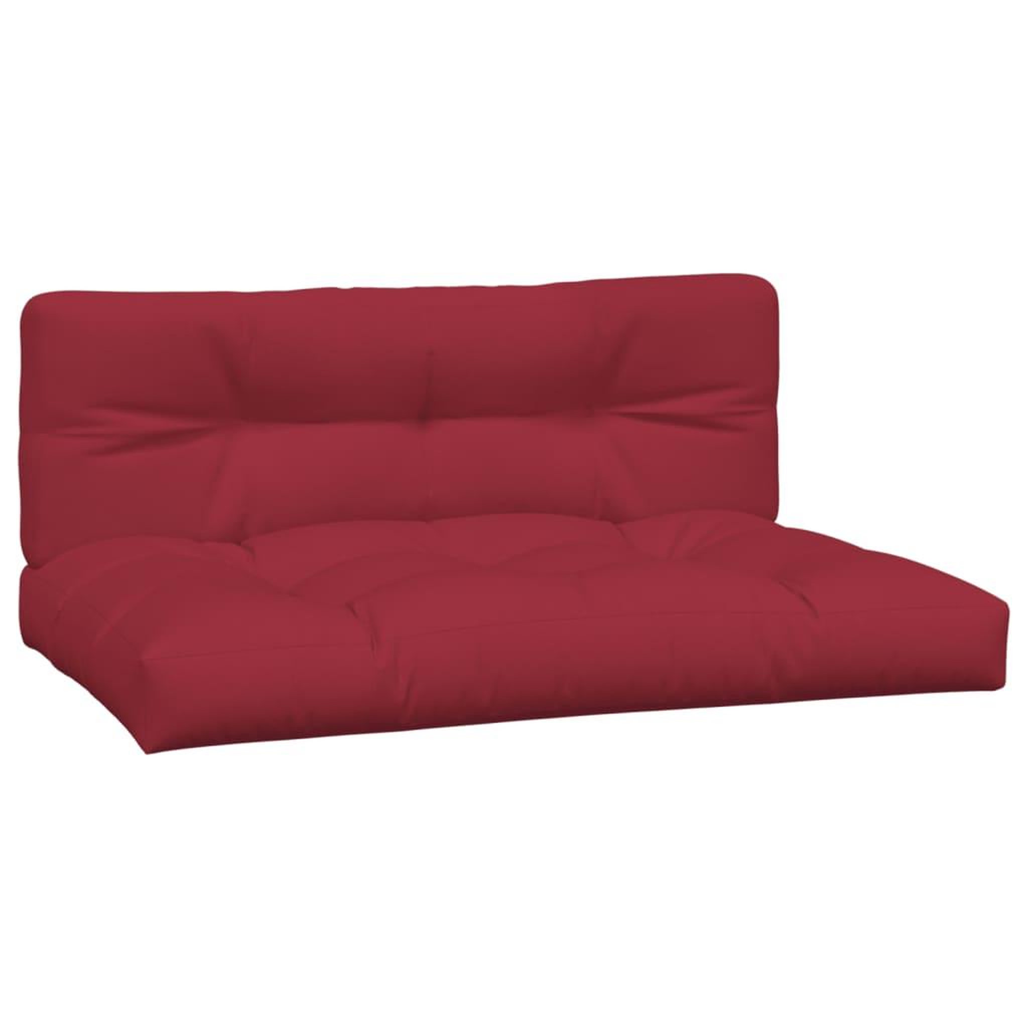 Voir la diapositive 2 : VIDAXL Coussins de palette lot de 2 rouge bordeaux tissu