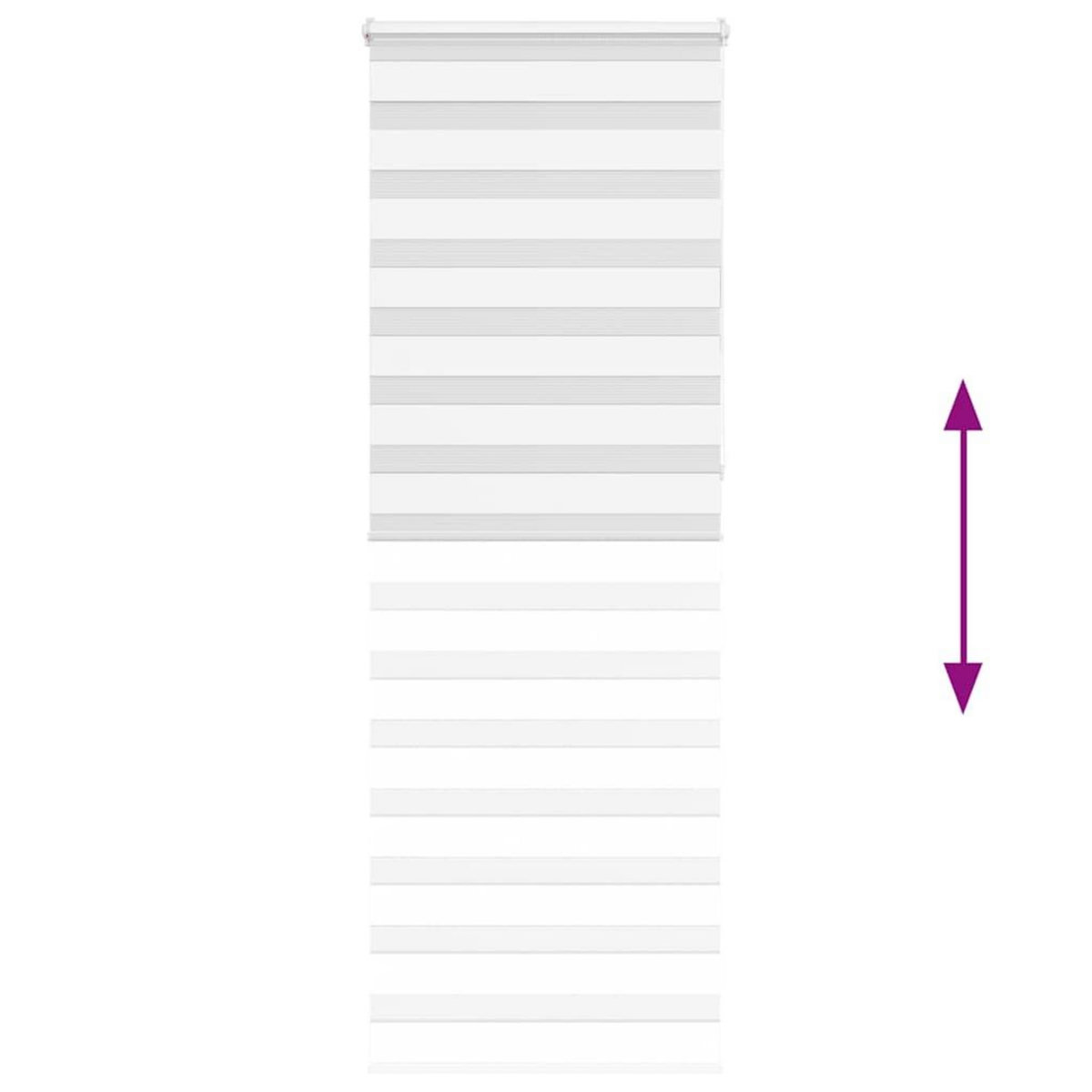 VIDAXL Store zebre blanc 70x230 cm largeur du tissu 65,9 cm polyester