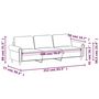 Voir la diapositive 6 : VIDAXL Canape a 3 places Jaune 180 cm Velours