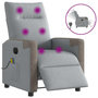 Voir la diapositive 1 : VIDAXL Fauteuil de massage inclinable electrique gris clair tissu