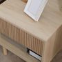 Voir la diapositive 5 : HOMCOM Table de chevet table de nuit design Urban Craft - tiroir coulissant, niche - piètement cylindrique - panneaux particules aspect bois clair