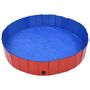 Voir la diapositive 3 : VIDAXL Piscine pliable pour chiens Rouge 160x30 cm PVC