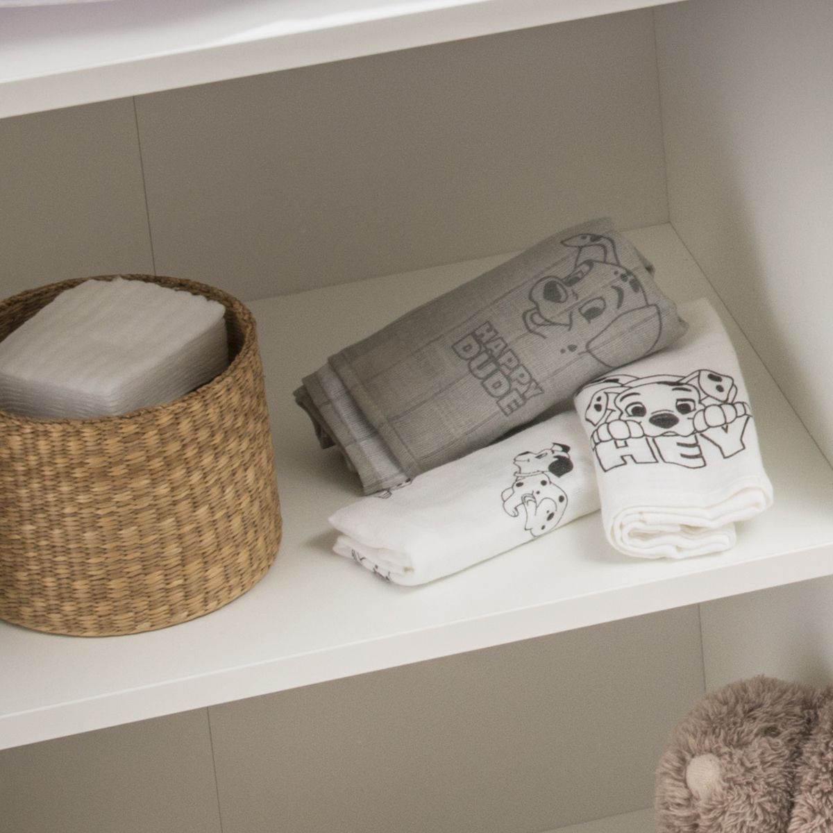 DISNEY Lot de 3 langes 60x60cm  101 Dalmatiens