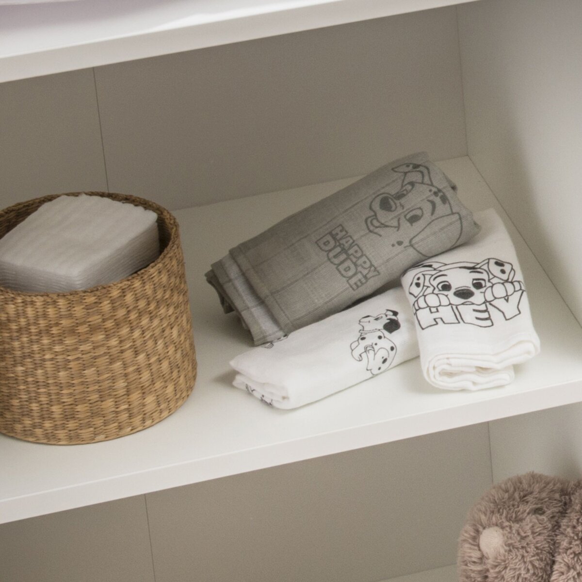 DISNEY Lot de 3 langes 60x60cm  101 Dalmatiens