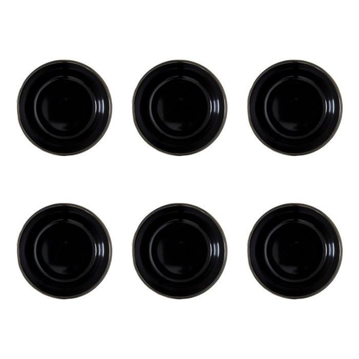 Paris Prix Lot de 6 Bols en Céramique  Lounge  14cm Noir