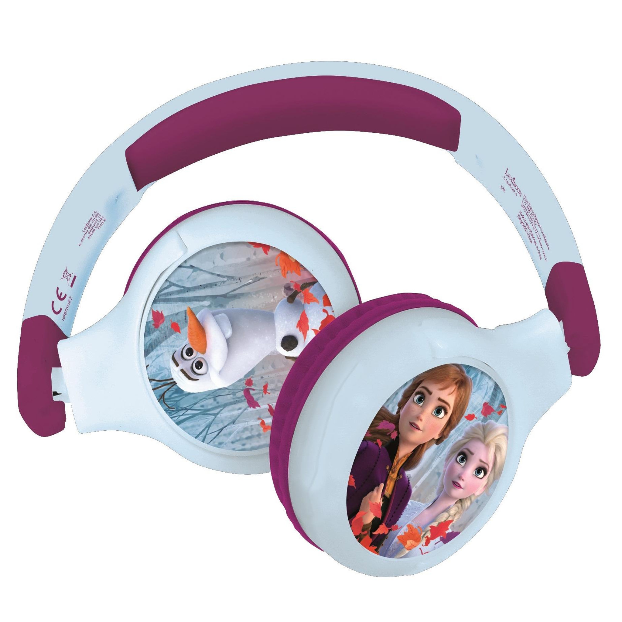Voir la diapositive 4 : Lexibook Casque 2 en 1 La Reine des Neiges Bluetooth et Filaire avec limitation de son