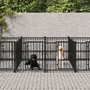 Voir la diapositive 1 : VIDAXL Chenil d'exterieur pour chiens Acier 16,89 m²