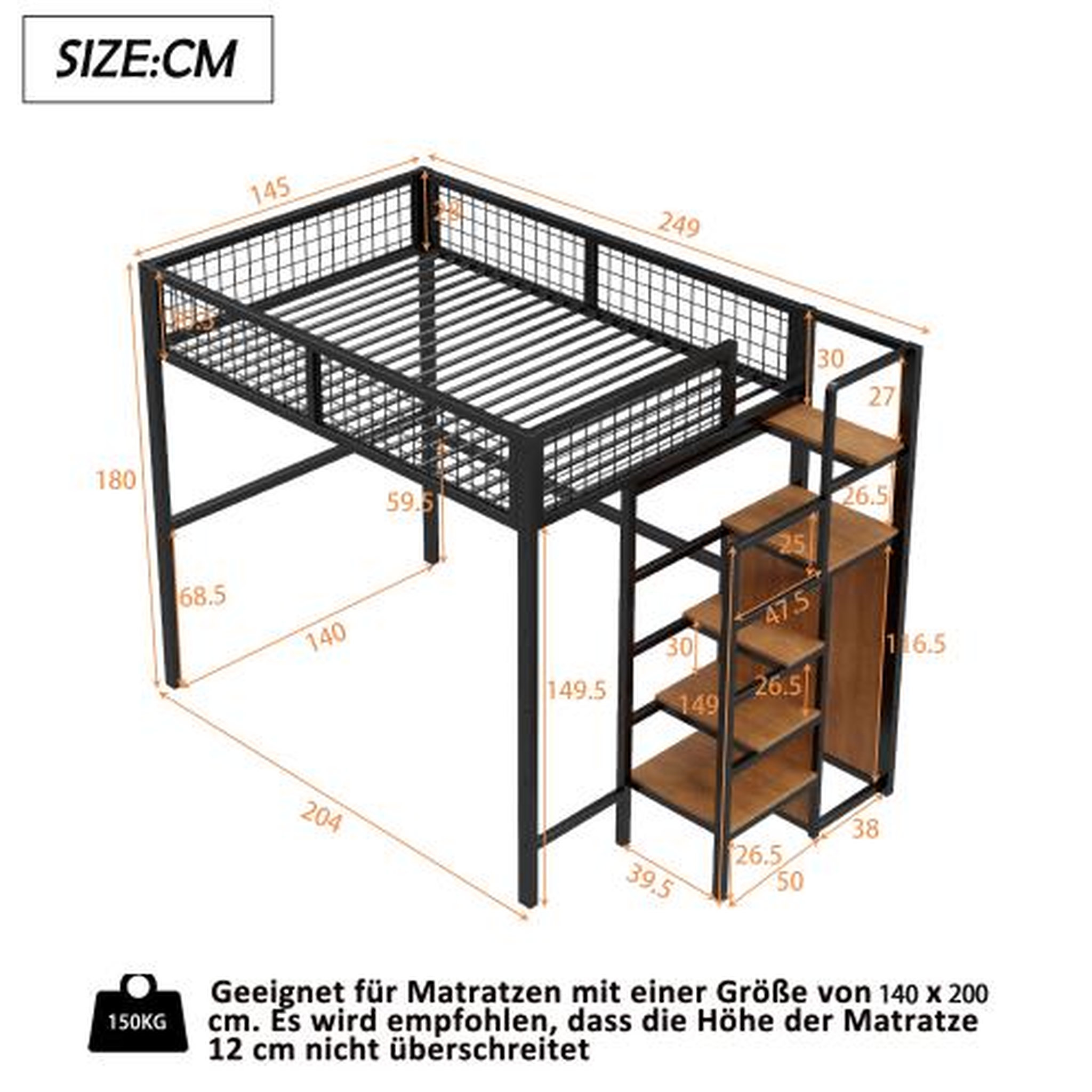 Voir la diapositive 3 : MERAX Lit mezzanine