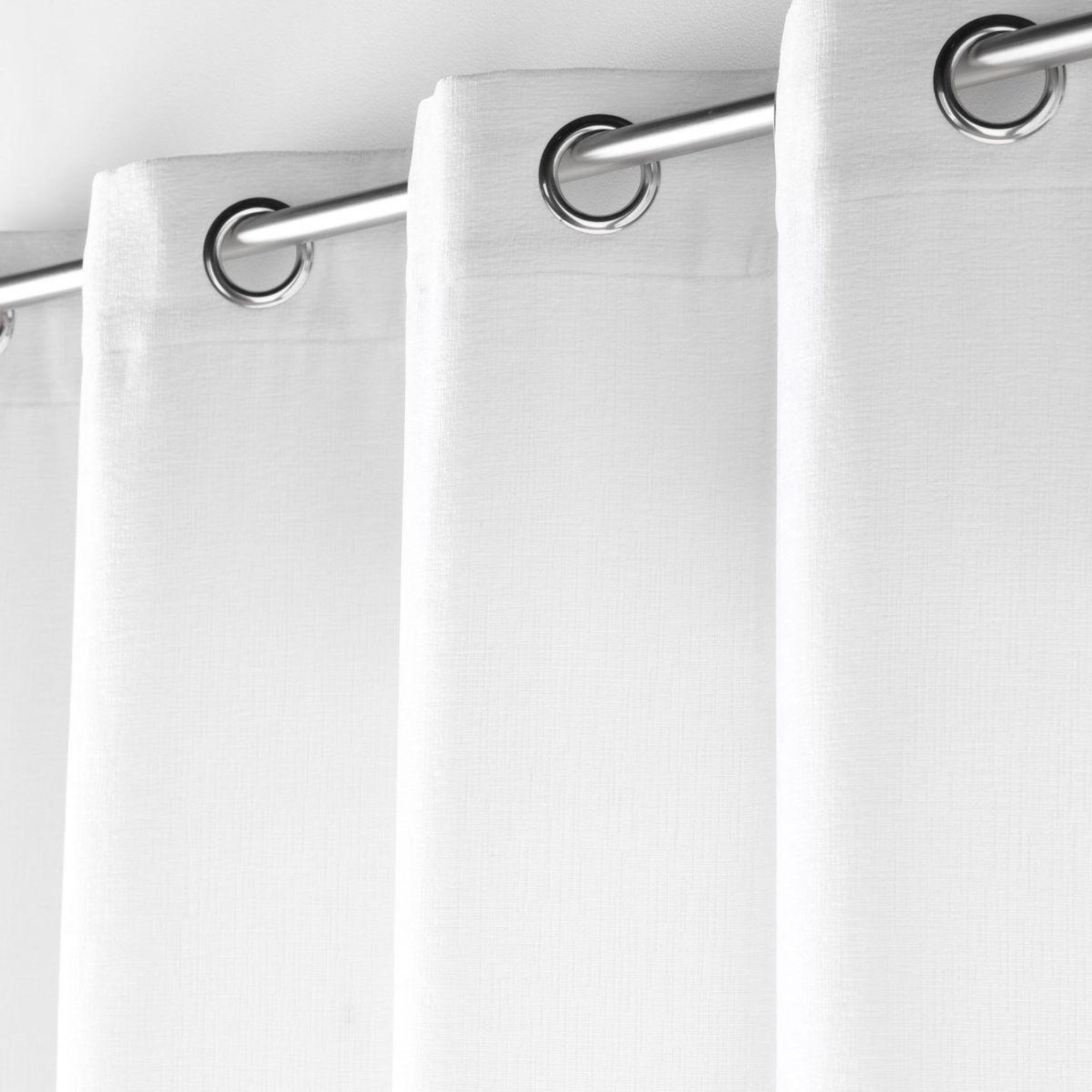 Voir la diapositive 3 : Douceur d'Intérieur Rideau à œillets en velours  verra  140x260cm blanc