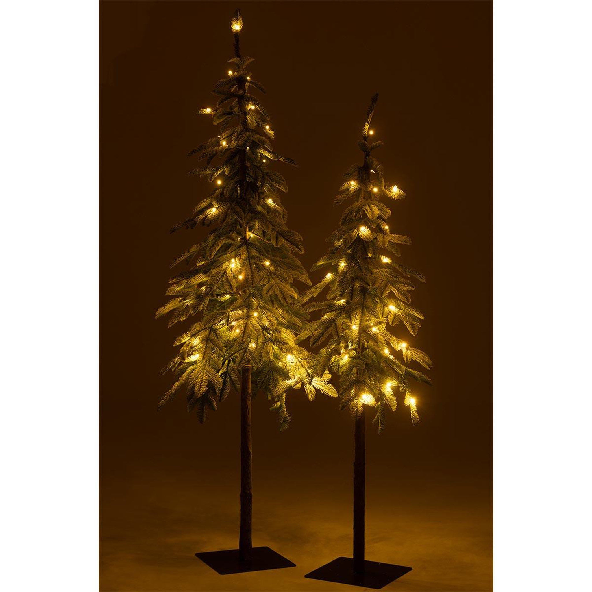 Voir la diapositive 6 : J-LINE Sapin de noël déco enneigé à led  reynaldo  145cm vert