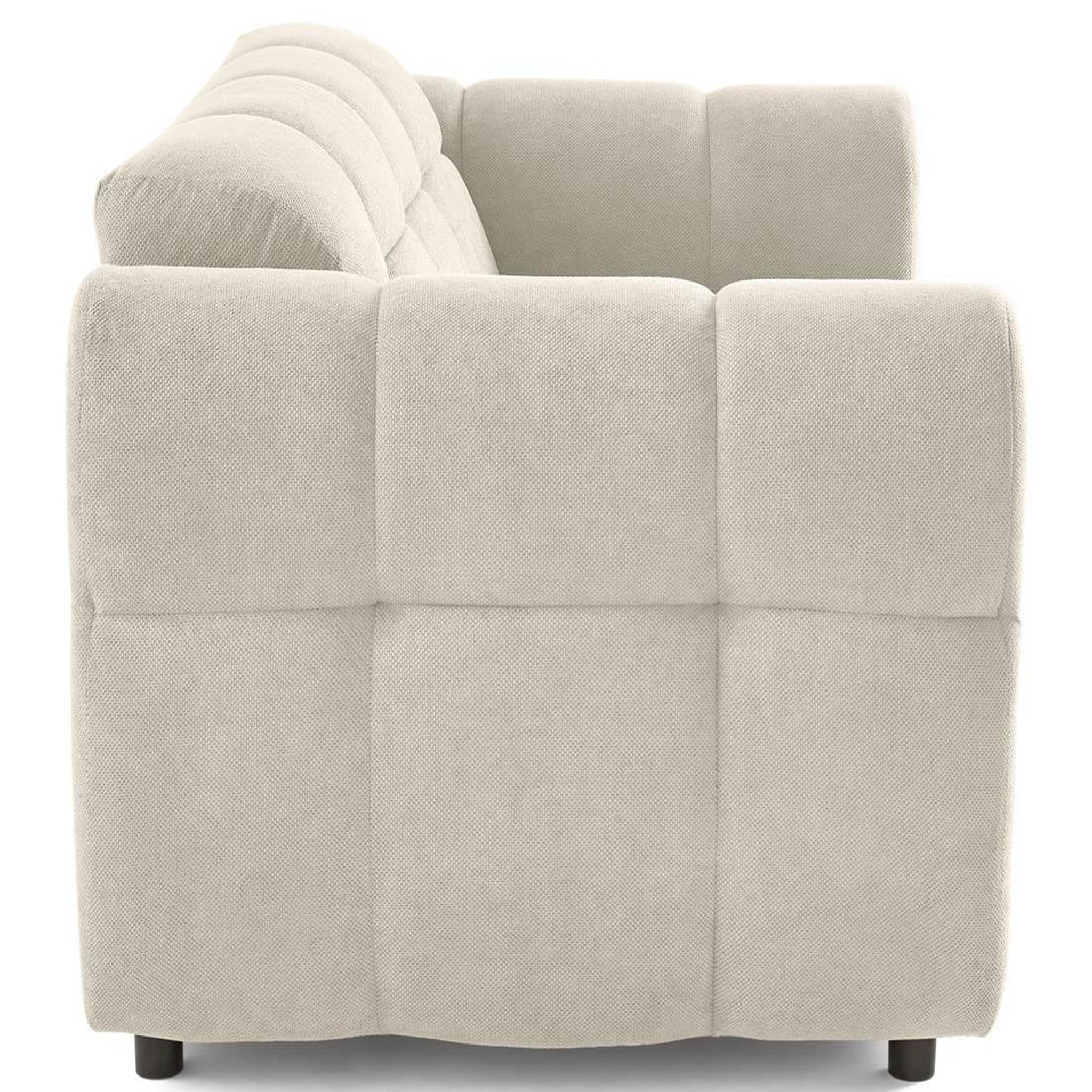 Voir la diapositive 4 : BEST MOBILIER Ray - canapé droit 2 places en tissu texturé