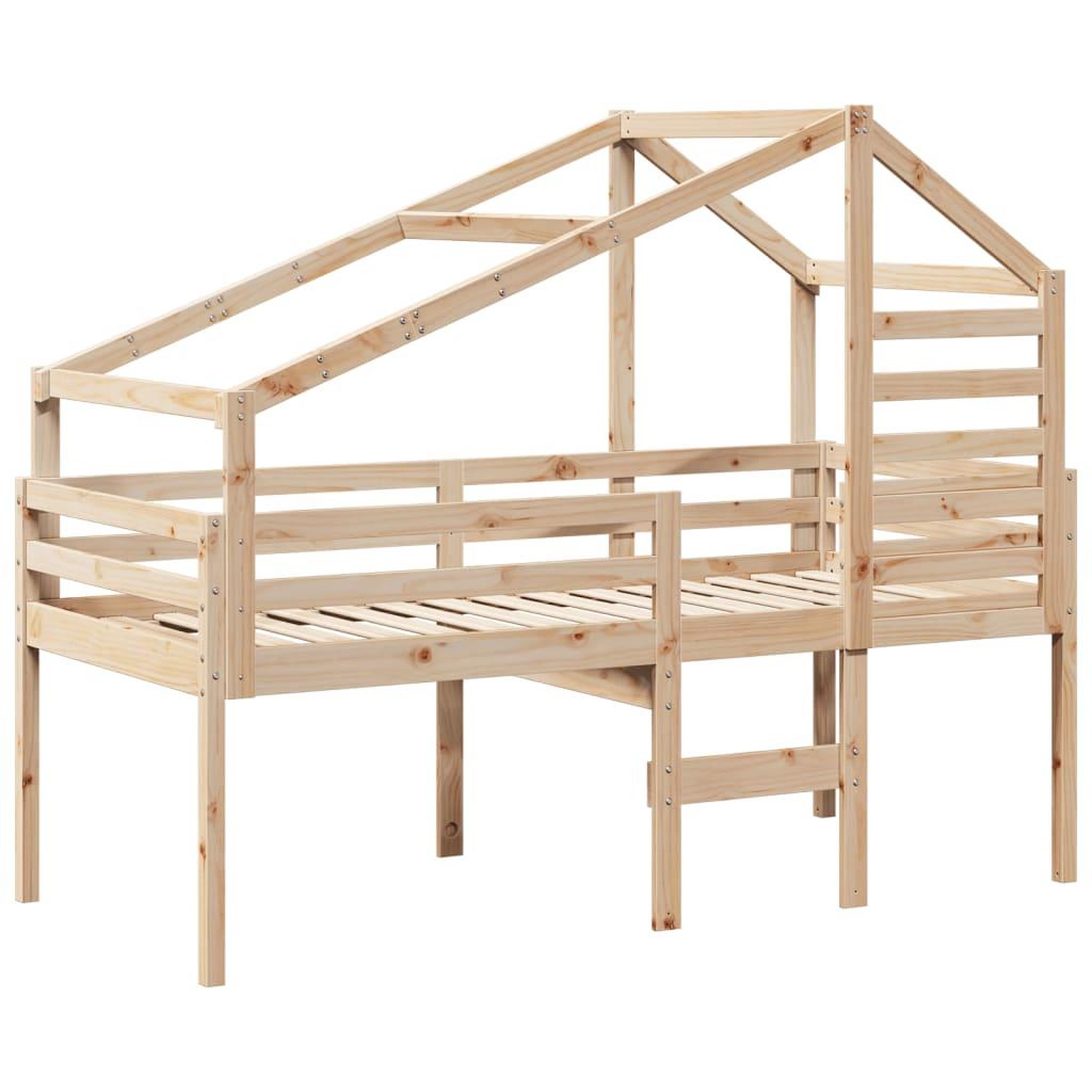 Voir la diapositive 3 : VIDAXL Lit haut sans matelas 80x200 cm bois de pin massif