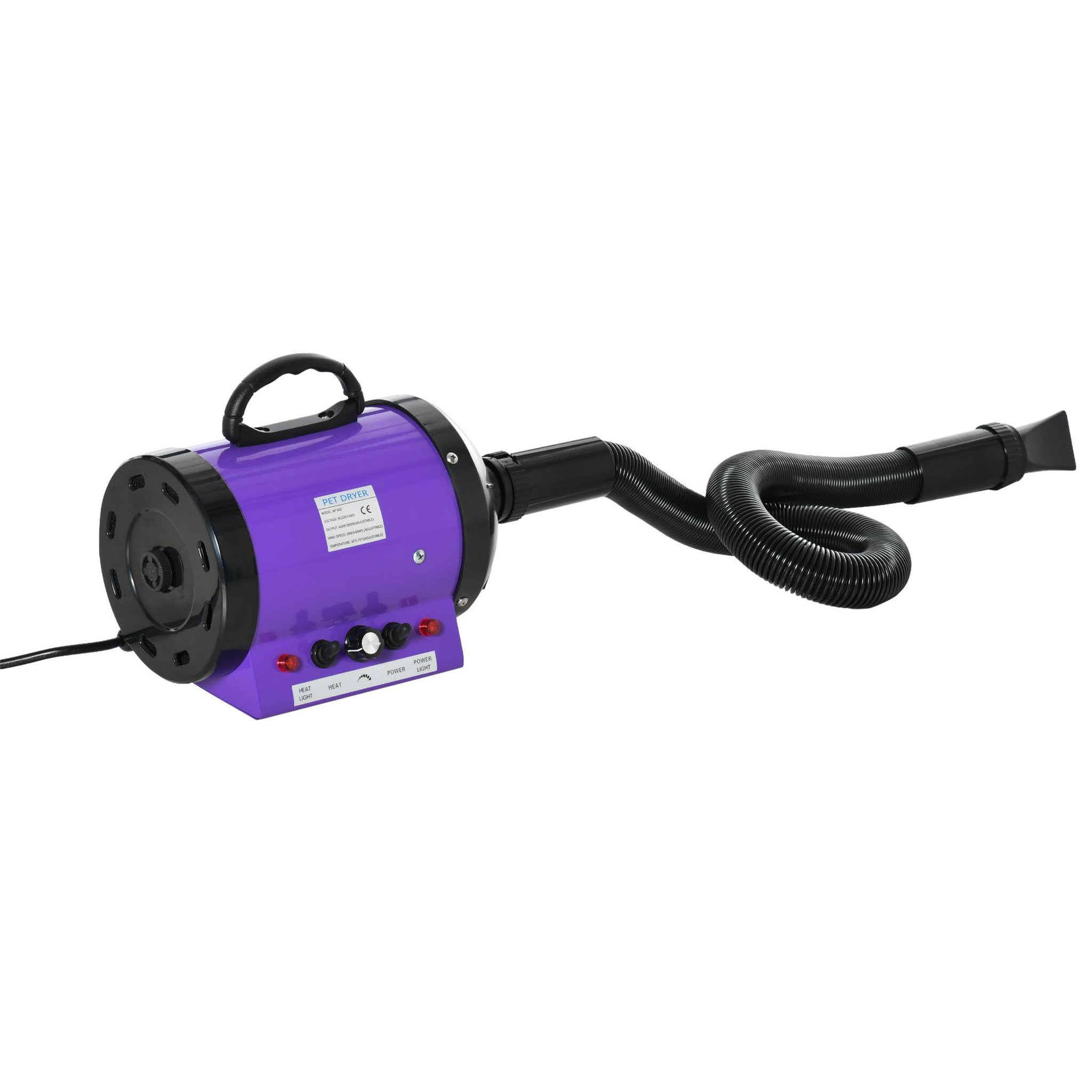 Voir la diapositive 1 : PAWHUT Séchoir sèche-poils toilettage professionnel pour chien chat animaux 2800 w température + vitesse réglable rose fuchsia noir
