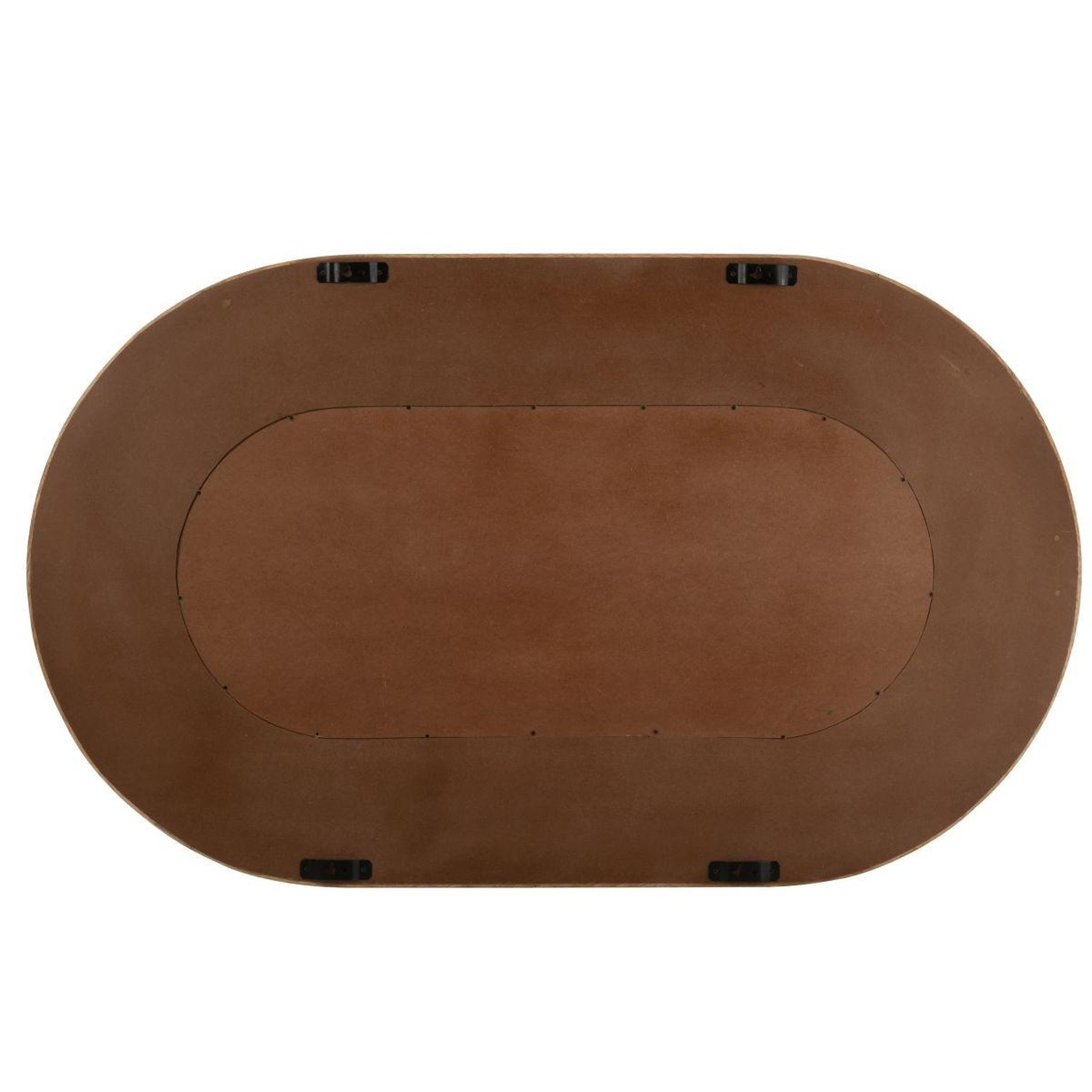 Voir la diapositive 5 : J-LINE Miroir Mural Ovale en Bois  Curve  152cm Naturel