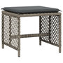 Voir la diapositive 4 : VIDAXL Tabourets de jardin et coussins lot de 4 gris 41x41x36 cm rotin