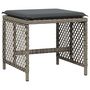 Voir la diapositive 4 : VIDAXL Tabourets de jardin et coussins lot de 4 gris 41x41x36 cm rotin