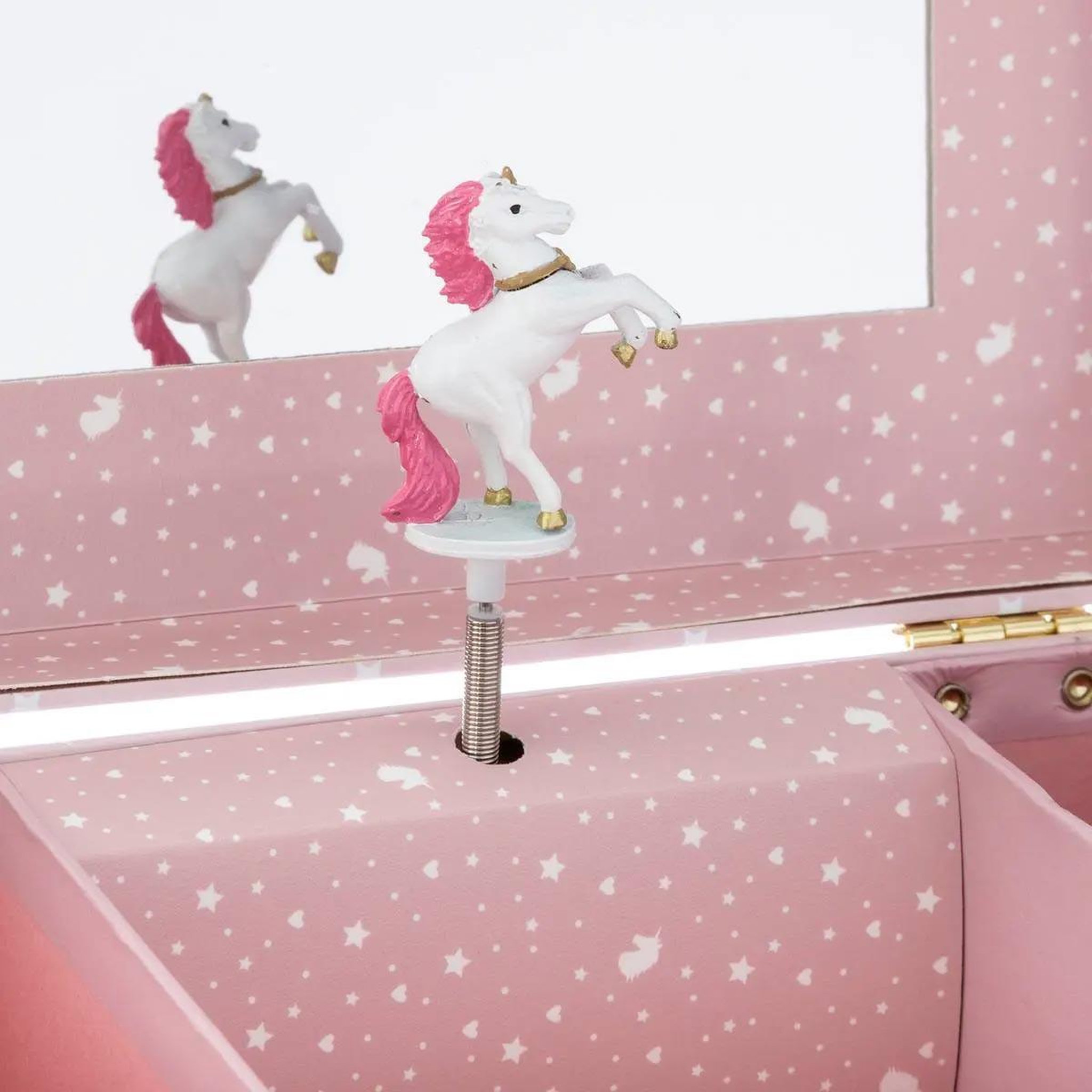 Voir la diapositive 3 : Atmosphera Kids Boîte à bijoux musicale  licorne  21cm rose