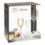 Voir la diapositive 4 : SECRET DE GOURMET Lot de 6 Flûtes à Champagne Design  Victoria  21cl Transparent