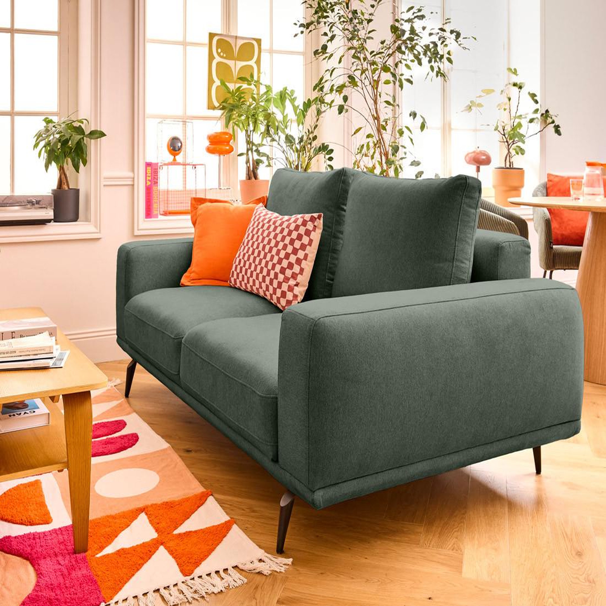 Voir la diapositive 2 : LISA DESIGN Vicence - canapé droit 2 places en tissu