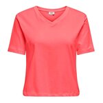 JACQUELINE DE YONG T shirt Corail Femme JDY Rex 15352294. Coloris disponibles : Rose