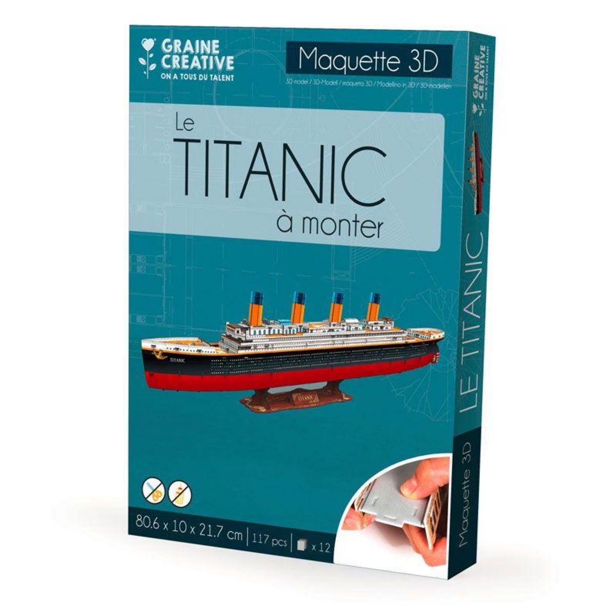 Graine créative Puzzle maquette Titanic a assembler