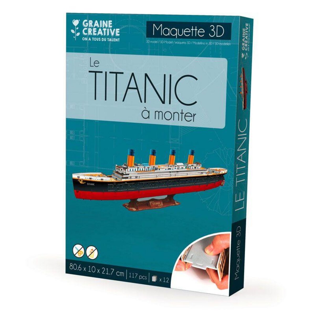 Graine créative Puzzle maquette Titanic a assembler