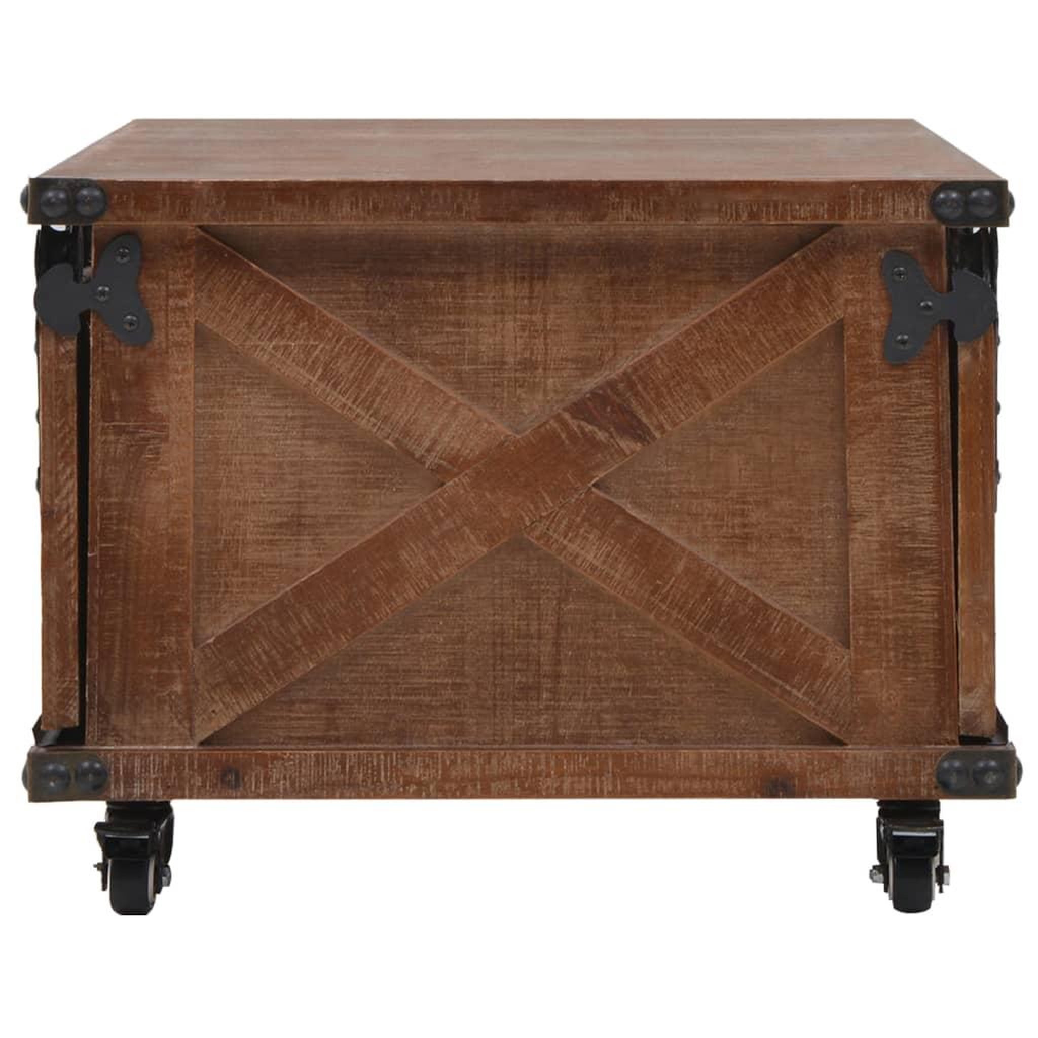Voir la diapositive 3 : VIDAXL Table basse bois de sapin massif 91x51x38 cm marron